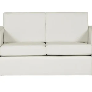 2 Seater Leather Sofa White HELSINKI
