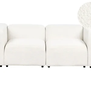 2 Seater Modular Boucle Sofa White FALSTERBO