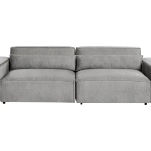 2 Seater Modular Fabric Sofa Grey HELLNAR