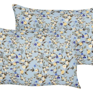 Set 2 Outdoor Cushions Floral Motif 40 x 60 cm Cobalto VALLORIA