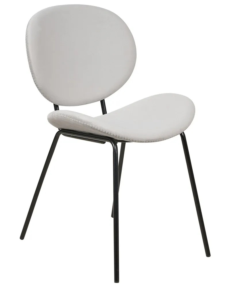 Set 2 Pelúcia Dining Chairs Light Grey LUANA