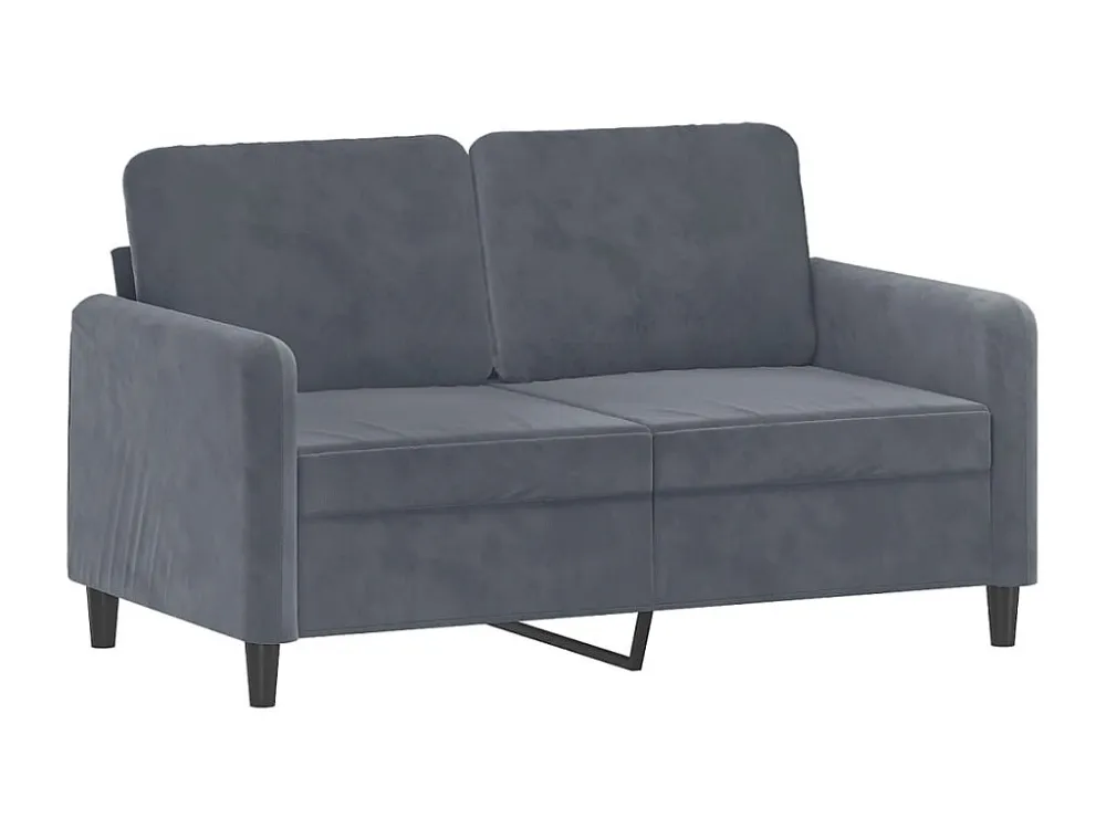 Sofá de 2 lugares 120 cm veludo cinza-escuro | Resistente à Chuva | Confortável