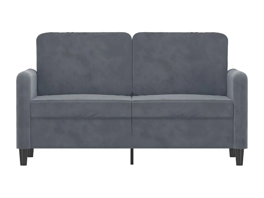 Sofá de 2 lugares 120 cm veludo cinza-escuro | Resistente à Chuva | Confortável
