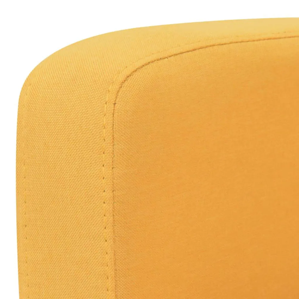 Sofá de 2 lugares 135x65x76 cm amarelo em Tecido Sunbrella