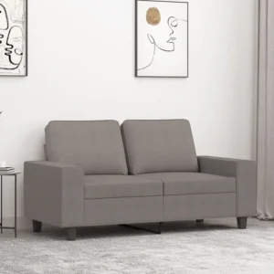 Sofá de 2 lugares tecido 120 cm cinzento-acastanhado para Piscina e Jardim