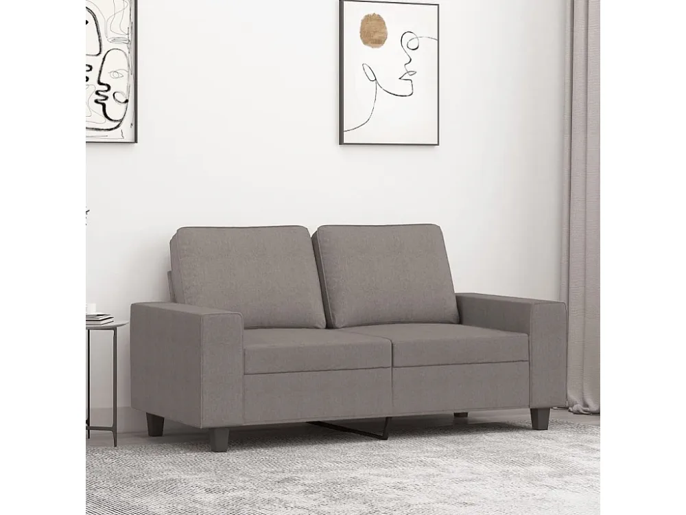 Sofá de 2 lugares tecido 120 cm cinzento-acastanhado para Piscina e Jardim