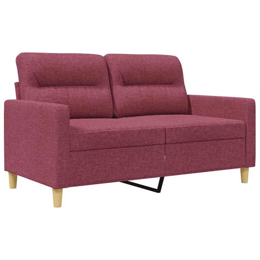 Sofá de 2 lugares tecido 120 cm vermelho tinto em Tecido Sunbrella