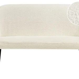 Sofá de 2 lugares em tecido bouclé creme nítido OSBY