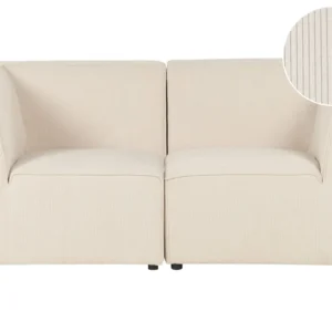 Sofá modular de 2 lugares em bombazine creme LEMVIG