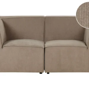 Sofá modular de 2 lugares em bombazine taupe LEMVIG