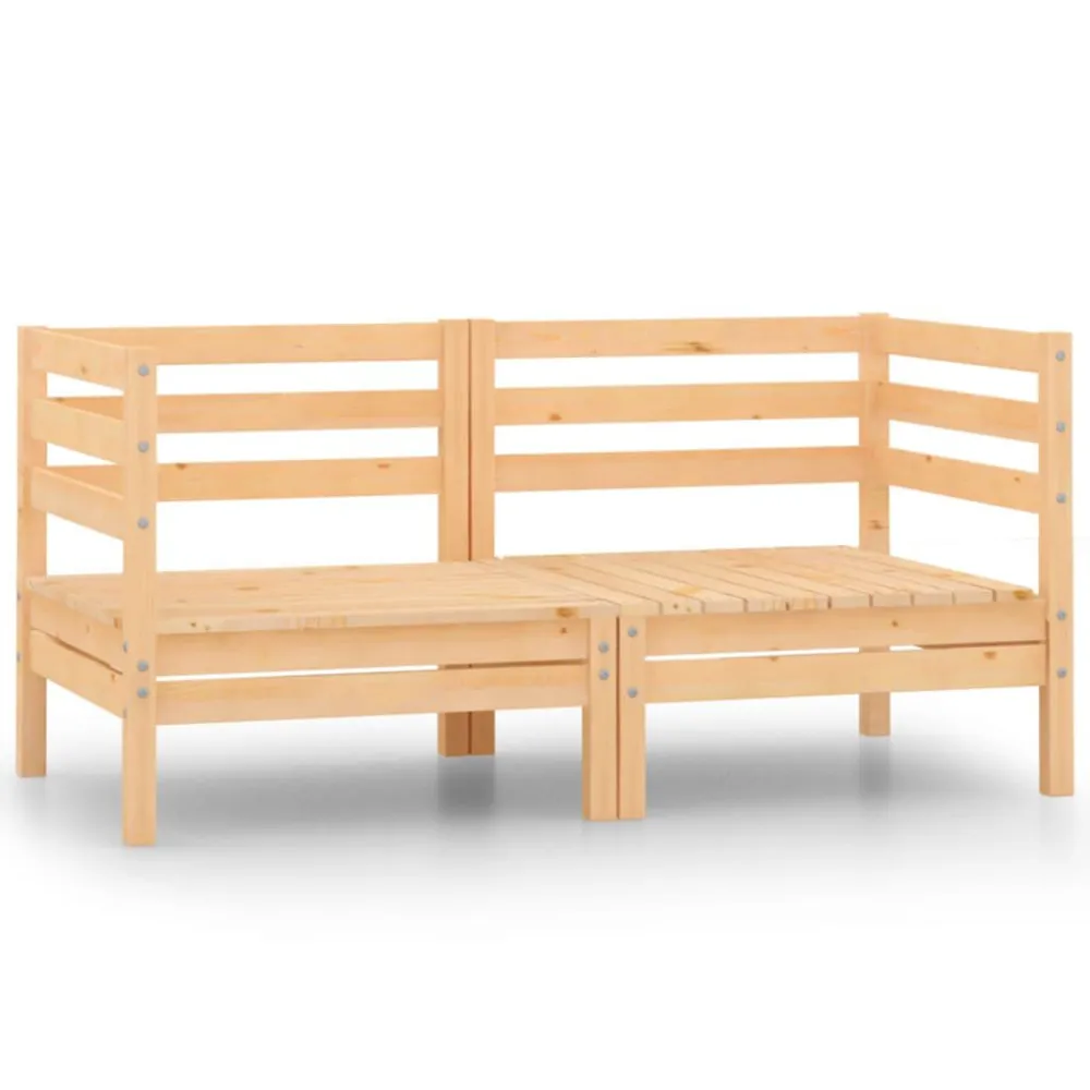 Sofás de canto para jardim 2 pcs madeira de pinho maciç | Montagem Fácil e Rápida