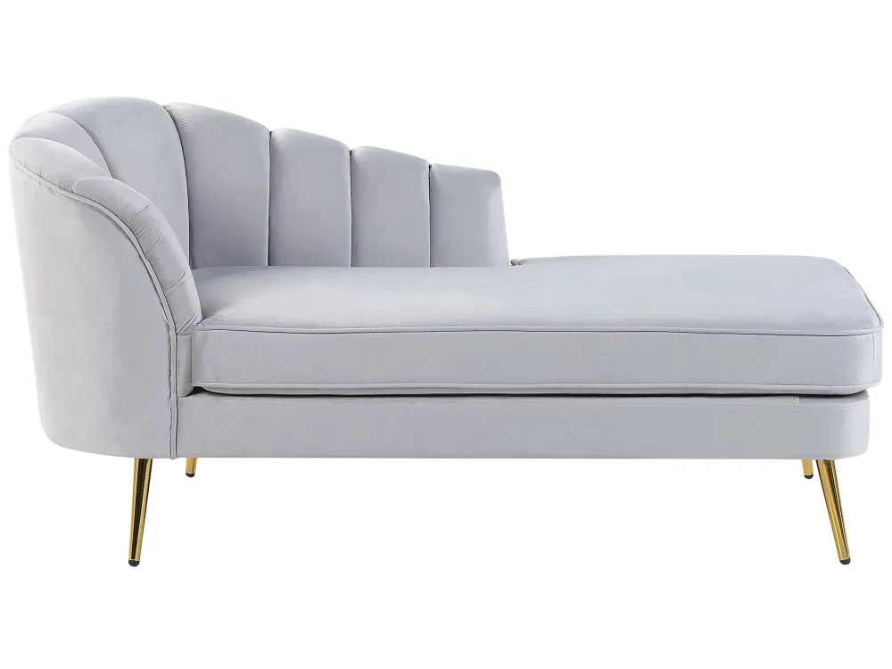 Aparador com Portas Left Hand Flanela Chaise Lounge Grey ALLIER