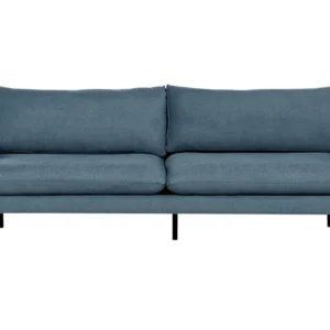 Design Premium Sofá de 3 lugares em tecido azul VINTERBRO