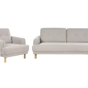 Estante para TV Conjunto de sofás com 4 lugares em tecido taupe TUVE