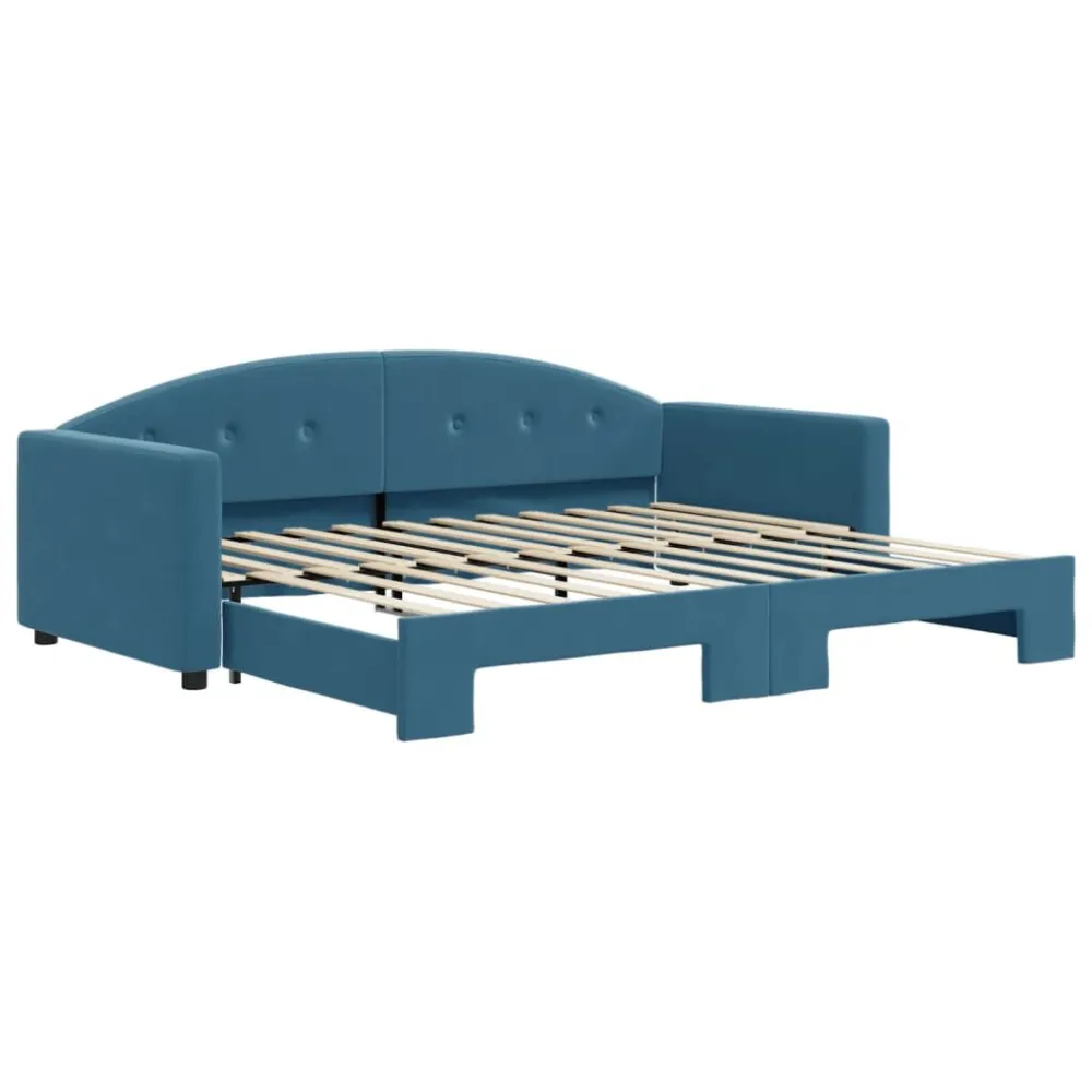 Estante para TV Sofá-cama com gavetão 90x200 cm veludo azul