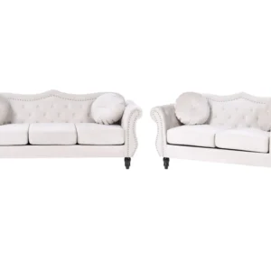 Estante para TV Velvet Sofa Set Cor creme SKIEN