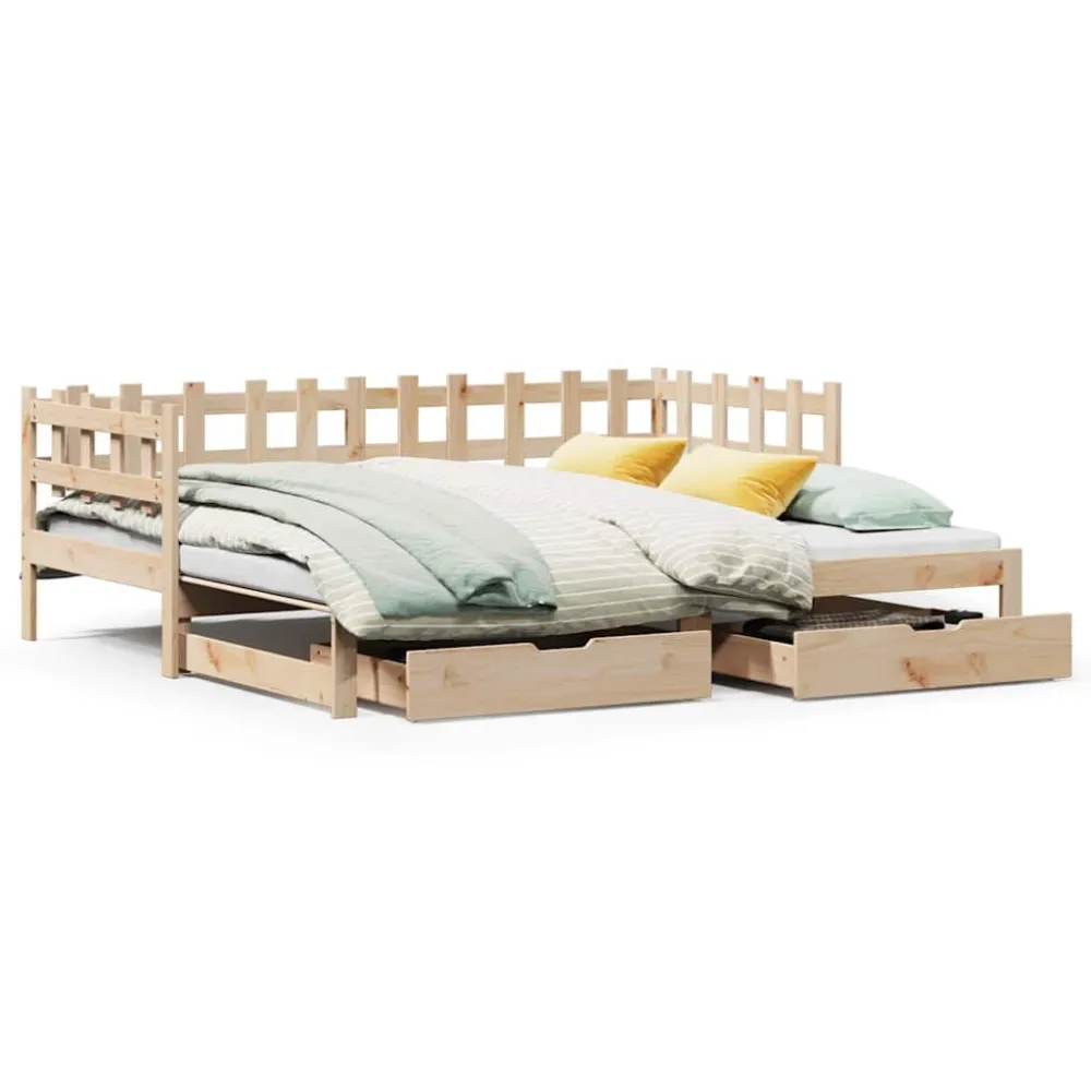 Estofado em Veludo Sofá-cama com gavetão e gavetas sem colchão 90x200 cm