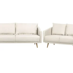 Fabric Sofa Set Cor creme MAURA