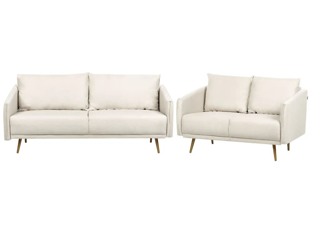 Fabric Sofa Set Cor creme MAURA
