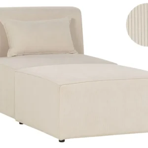 Jumbo Cord Chaise Lounge Beige LEMVIG
