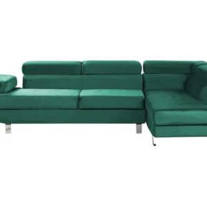 Left Hand Corner Velvet Sofa Esmeralda NORREA