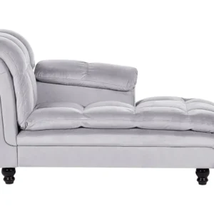 Left Hand Tecido macio Chaise Lounge Grey LORMONT