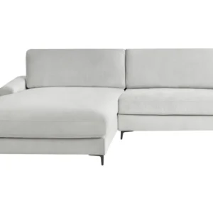 Mesa de Centro Right Hand Fabric Corner Sofa Light Grey MALOY