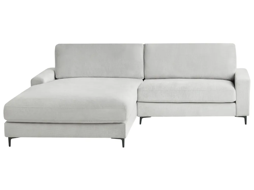 Mesa de Centro Right Hand Fabric Corner Sofa Light Grey MALOY