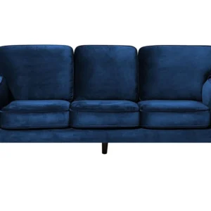 Poltrona Reclinável Sofá de 3 lugares em veludo azul turvo LOKKA