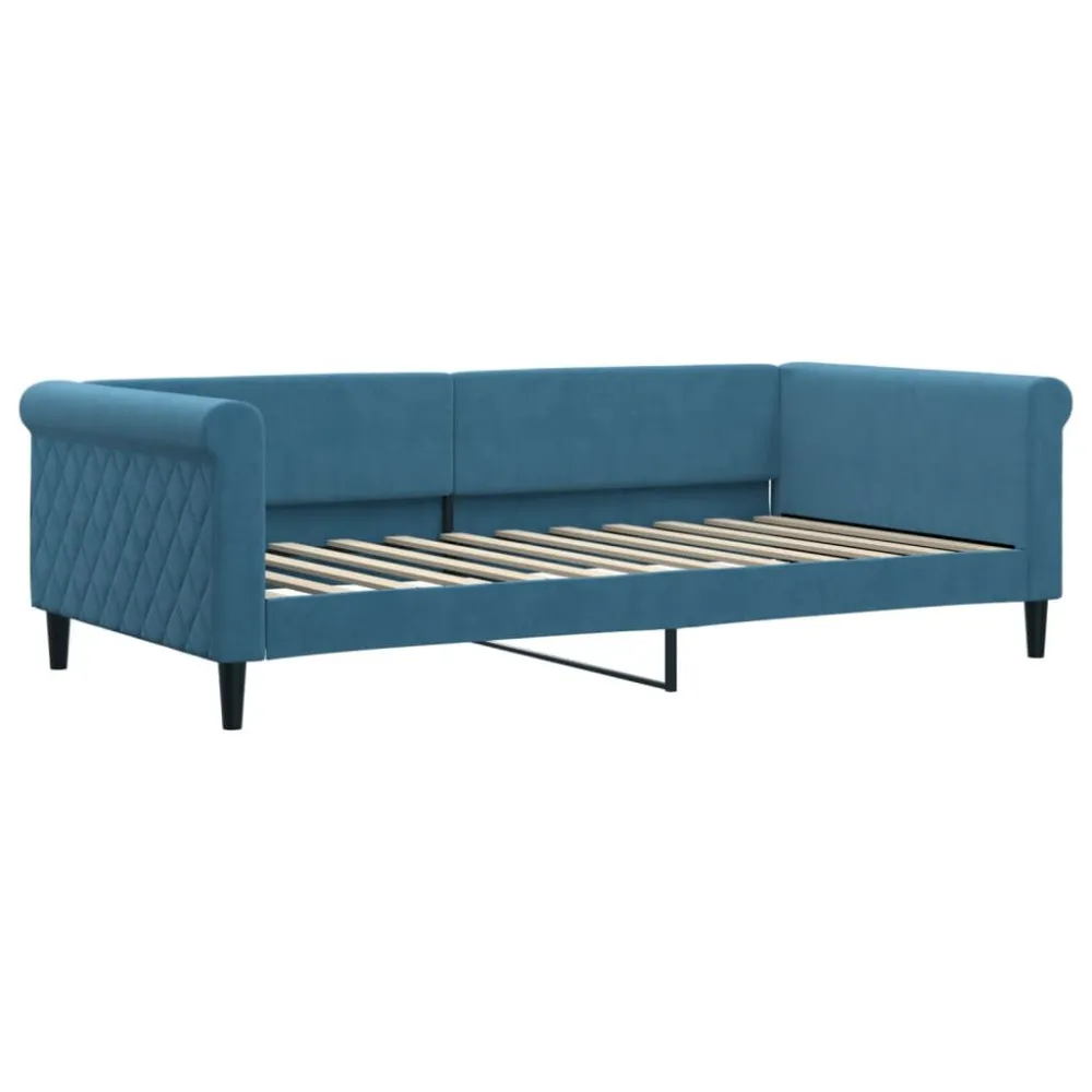 Prateleira Flutuante Sofá-cama 100x200 cm veludo azul