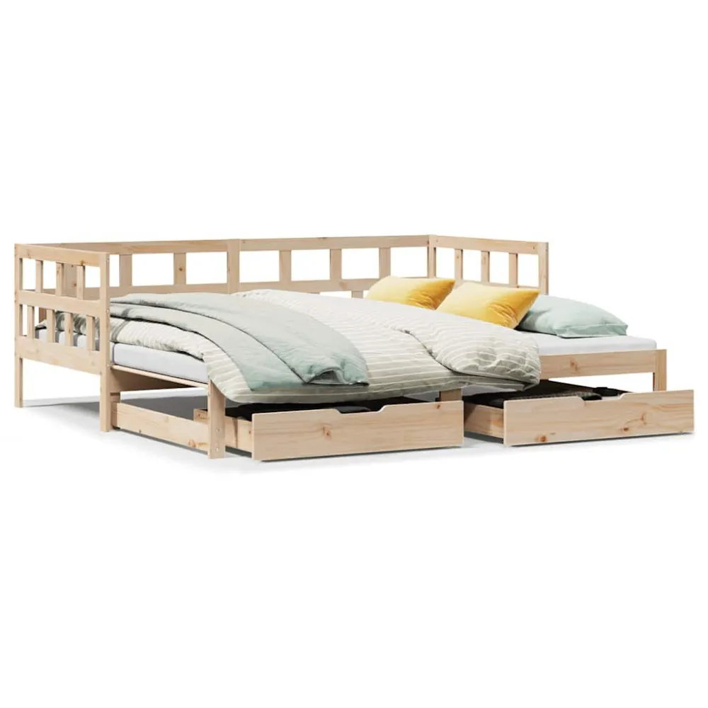 Prateleira Flutuante Sofá-cama com gavetão e gavetas sem colchão 90x200 cm