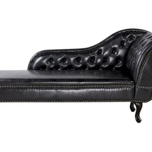 Right Hand Chaise Lounge Faux Leather Ébano NIMES