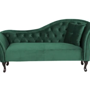 Right Hand Chaise Lounge Velvet Dark Jade LATTES