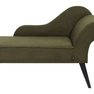 Right Hand Fabric Chaise Lounge Olive Musgo BIARRITZ