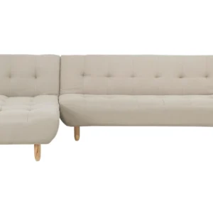 Right Hand Fabric Corner Sofa Bed Cor creme ALSTEN com Garantia de 2 Anos