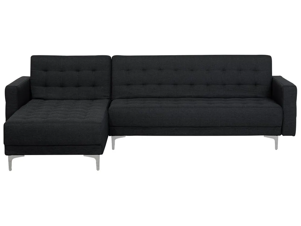 Right Hand Fabric Corner Sofa Graphite Grey ABERDEEN Design Moderno