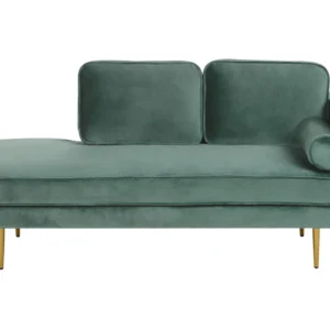 Right Hand Velvet Chaise Lounge Mint Verde MIRAMAS