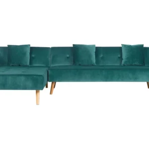 Right Hand Velvet Corner Sofa Bed Oliva VADSO