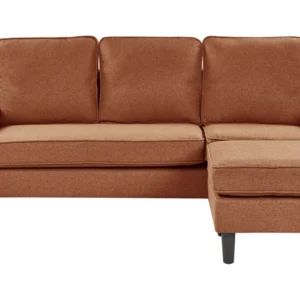 3 Seater Fabric Sofa Ottoman Golden Castanho AVESTA com USB Integrado