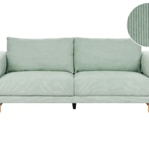 3 Seater Jumbo Cord Sofa Mint Green NIVALA