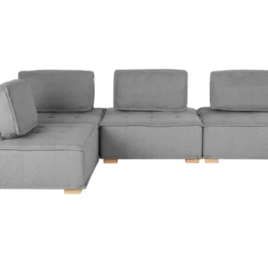 4 Seater Modular Fabric Corner Sofa Grey TIBRO
