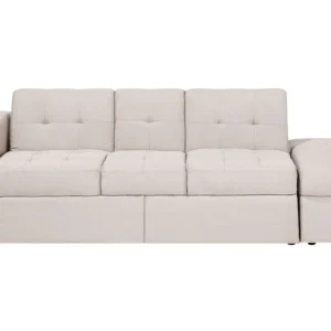 Sectional Sofa Bed Ottoman Cor creme FALSTER