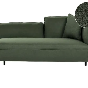 Sofá de Canto Right Hand Boucle Chaise Lounge Dark Musgo CHEVANNES