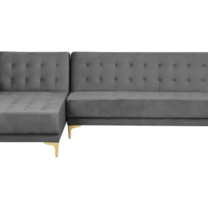 Sofá de Canto Right Hand Flanela Corner Sofa Grey ABERDEEN