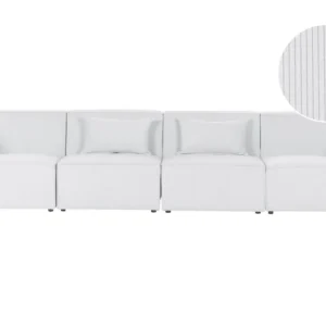 Sofá modular de 4 lugares em bombazine branco sujo LEMVIG