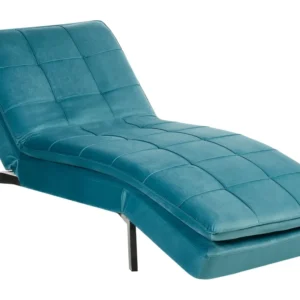 Velvet Chaise Lounge Teal LOIRET