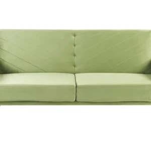 Velvet Fabric Sofa Bed Olive Green SENJA