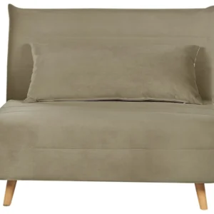 Velvet Single Sofa Bed Olive Green SETTEN