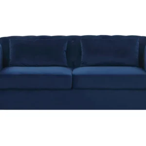 Velvet Sofa Bed Blue CHESTERFIELD