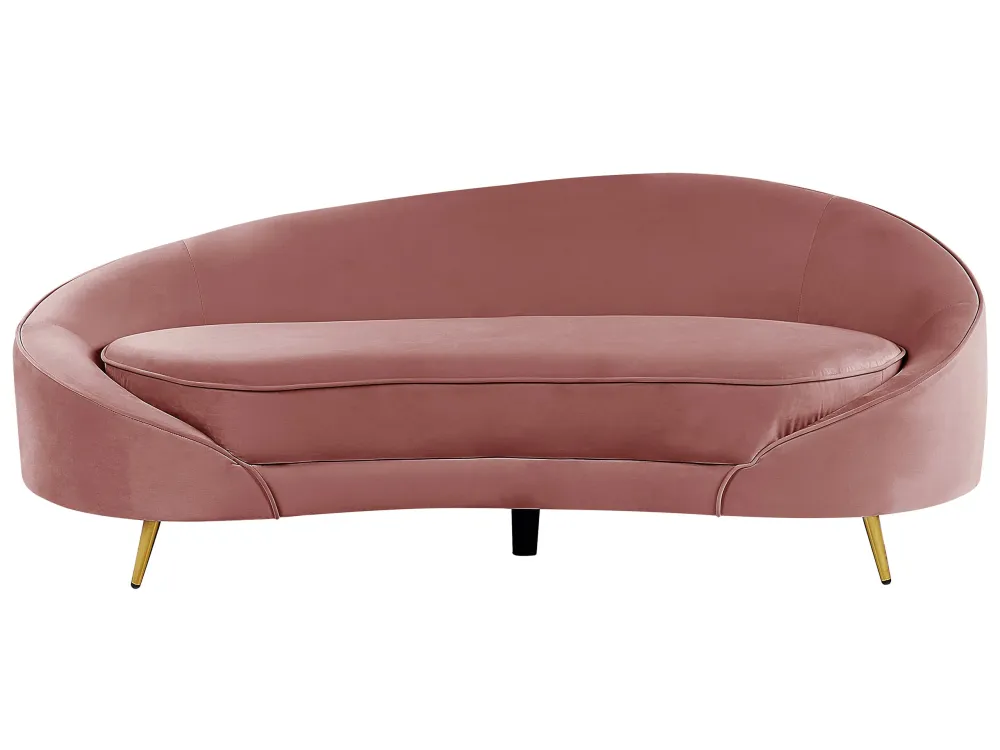 Velvet Sofa Pastel Pink SAVAR